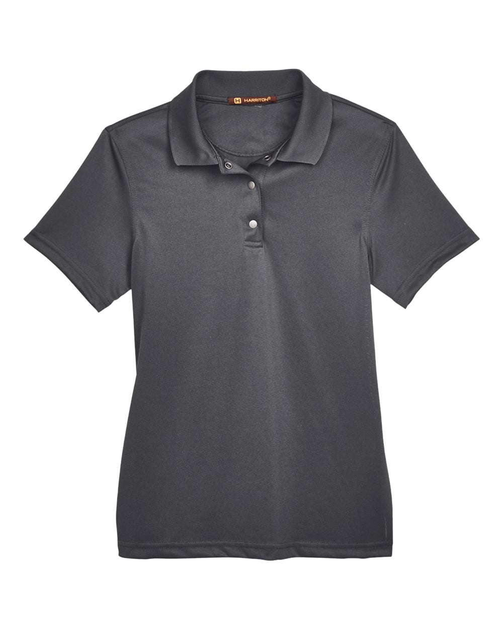 Harriton Ladies' Advantage Snag Protection Plus IL Snap Placket Polo - Dark Charcoal