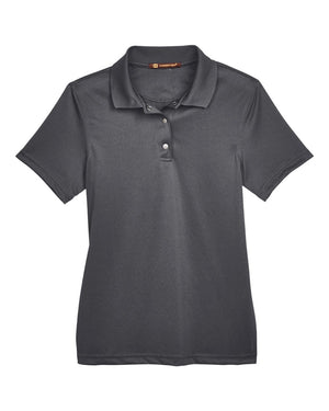 Harriton Ladies' Advantage Snag Protection Plus IL Snap Placket Polo - Dark Charcoal