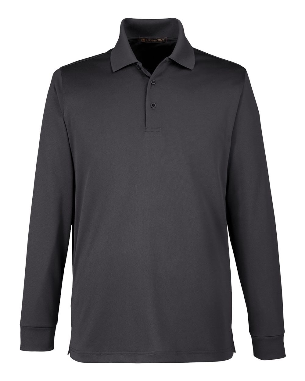 Harriton Men's Advantage Snag Protection Plus IL Long Sleeve Polo - Dark Charcoal