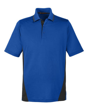 Harriton Men's Flash Snag Protection Plus IL Colorblock Polo - True Royal/ Black