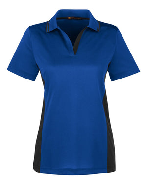 Harriton Ladies' Flash Snag Protection Plus IL Colorblock Polo - True Royal/ Black