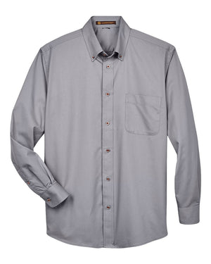 Harriton Men's Easy Blend™ Twill Shirt - Dark Grey