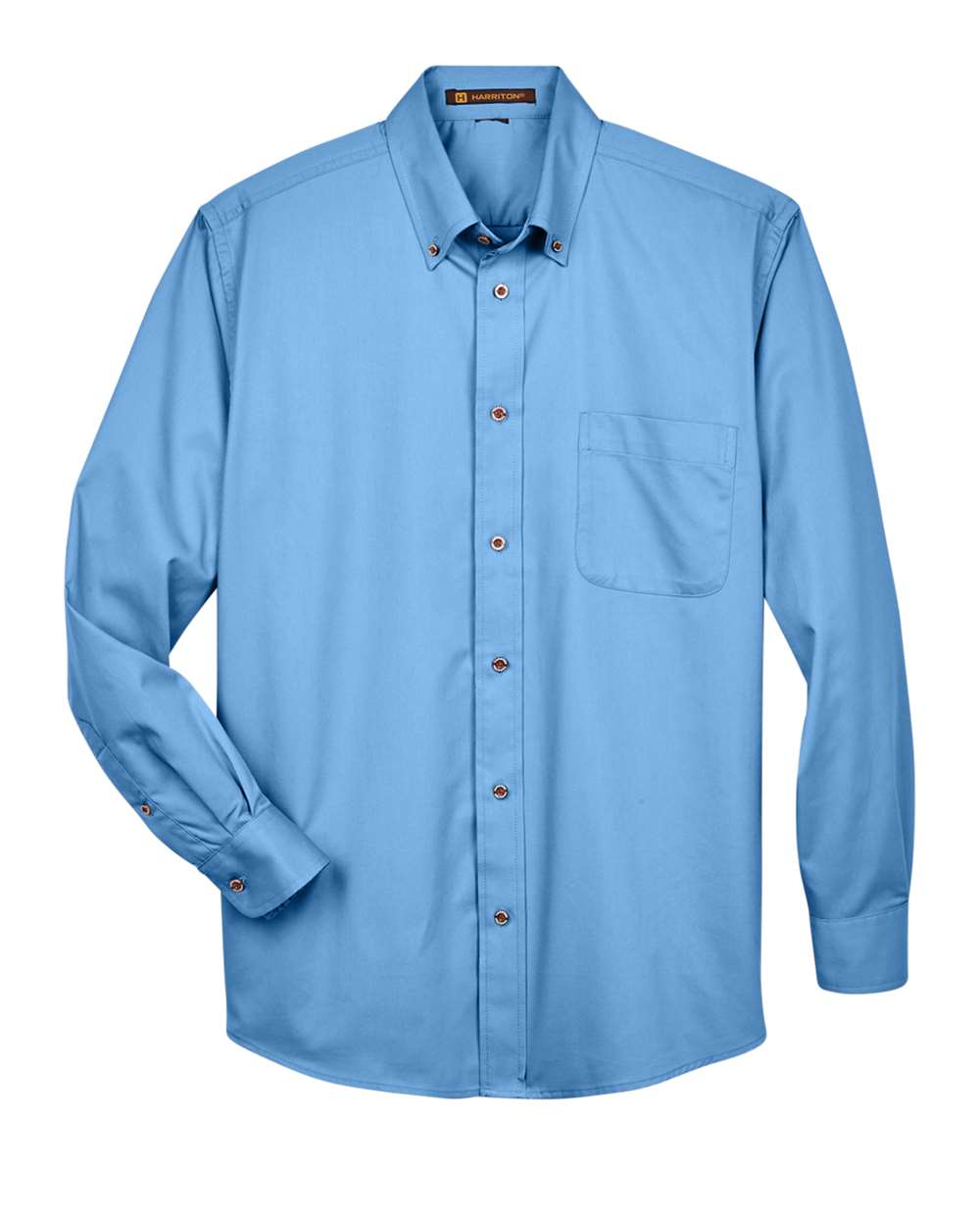 Harriton Men's Easy Blend™ Twill Shirt - Light College Blue