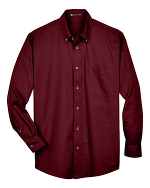 Harriton Men's Easy Blend™ Twill Shirt - Wine