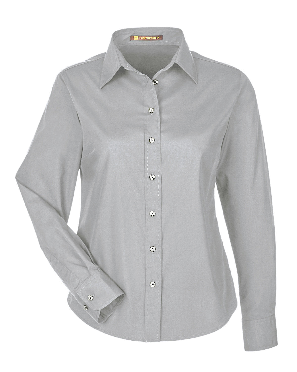 Harriton Ladies' Essential Poplin - Dark Grey