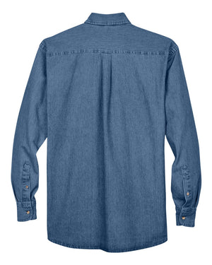 Harriton Men's Long-Sleeve Denim Shirt