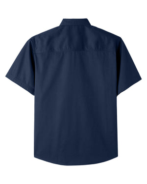 Harriton Men's Advantage IL Short-Sleeve Work Shirt - Back