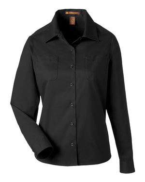 Harriton Ladies' Advantage IL Long-Sleeve Workshirt - Black