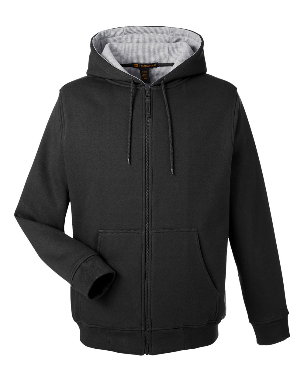 Harriton Men's ClimaBloc™ Lined Heavyweight Hooded Sweatshirt - Black