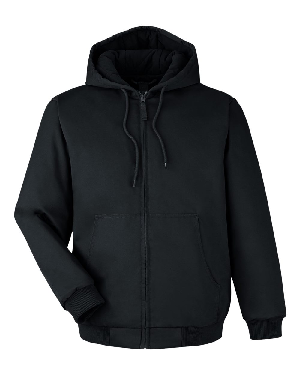 Harriton Men's Tall ClimaBloc® Heavyweight Hooded Full-Zip Jacket - Black