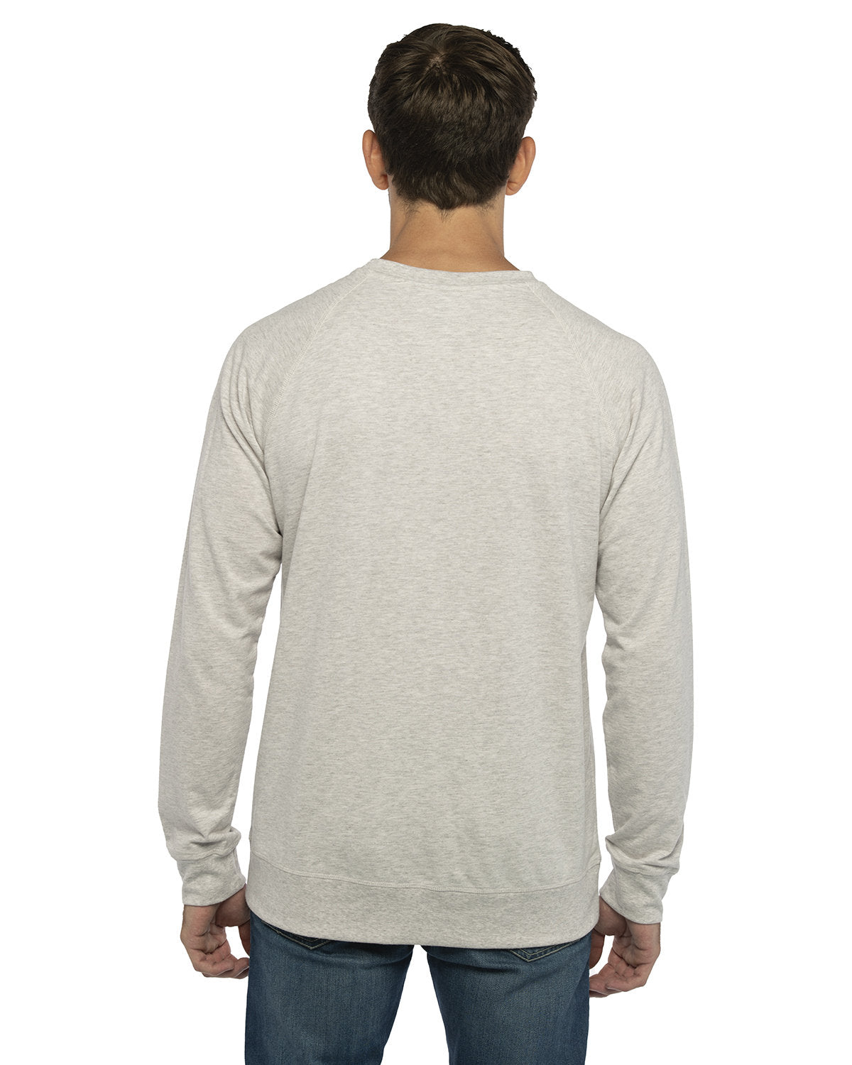 Next Level Apparel Unisex Laguna French Terry Raglan Sweatshirt - Back