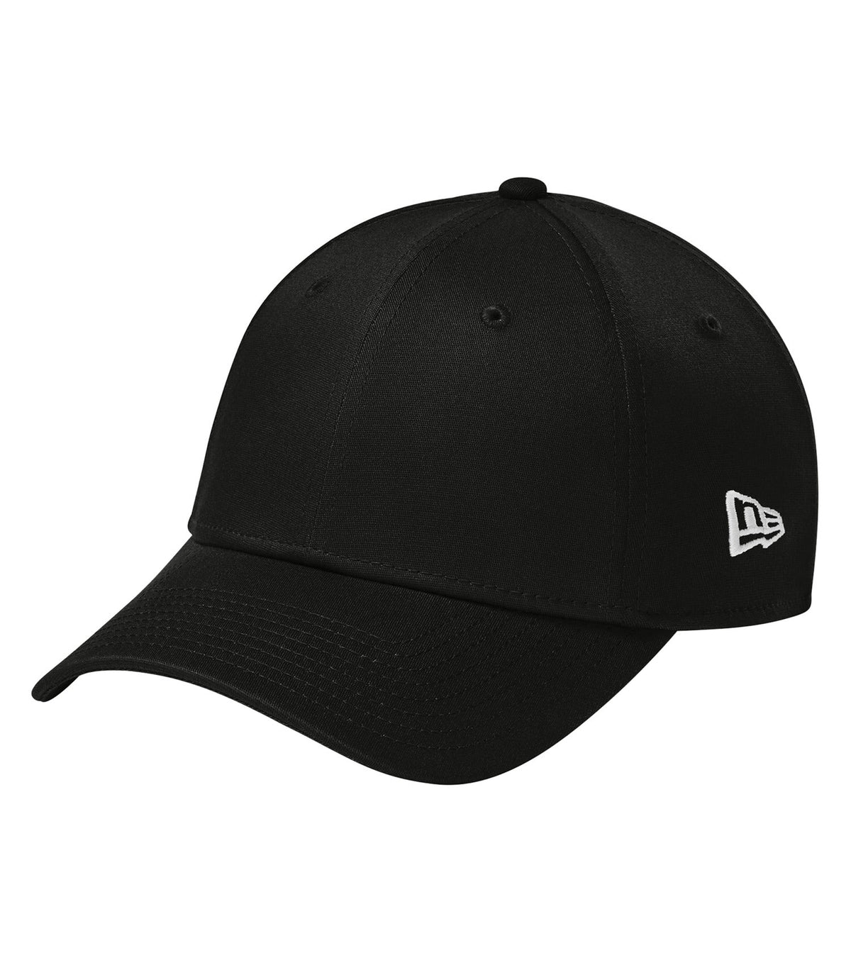NEW ERA® Structured Stretch Cotton Cap - Custom Embroidered - Flag Black
