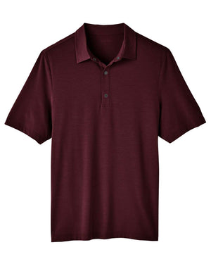 North End Men's Jaq Snap-Up Stretch Performance Polo - Burgundy
