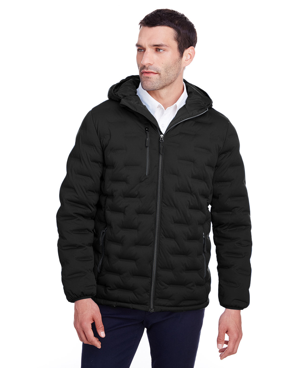 North End Men's Loft Puffer Jacket - Black/Carbon