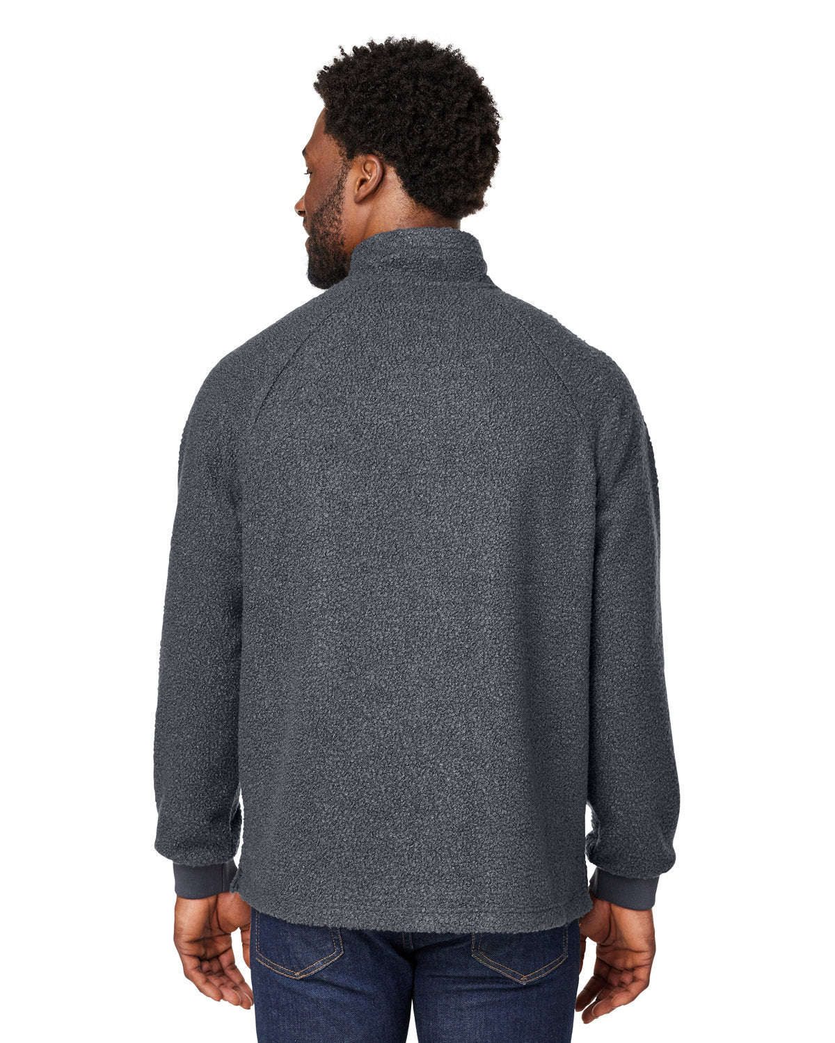 North End Men's Aura Sweater Fleece Quarter-Zip - Back