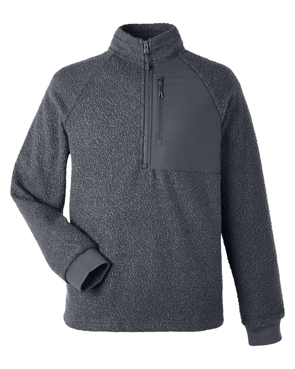 North End Men's Aura Sweater Fleece Quarter-Zip - Carbon/ Carbon