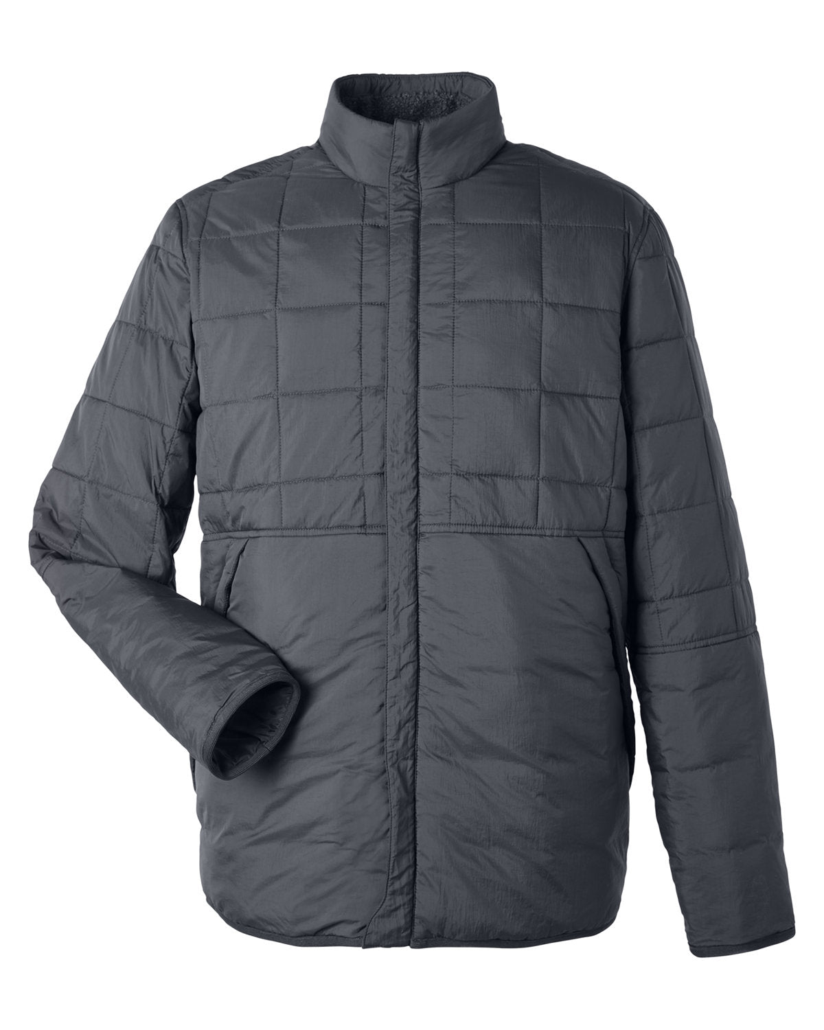 North End Unisex Aura Fleece-Lined Jacket - Carbon