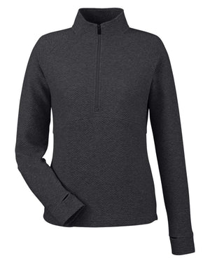 North End Ladies' Spirit Textured Quarter-Zip - Black Heather