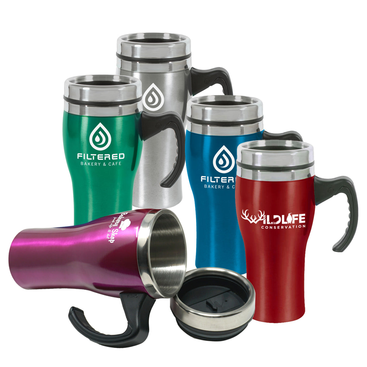 16 oz. Neon Travel Mug