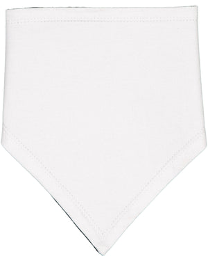 Rabbit Skins Infant Premium Jersey Bandana Bib - White/Black