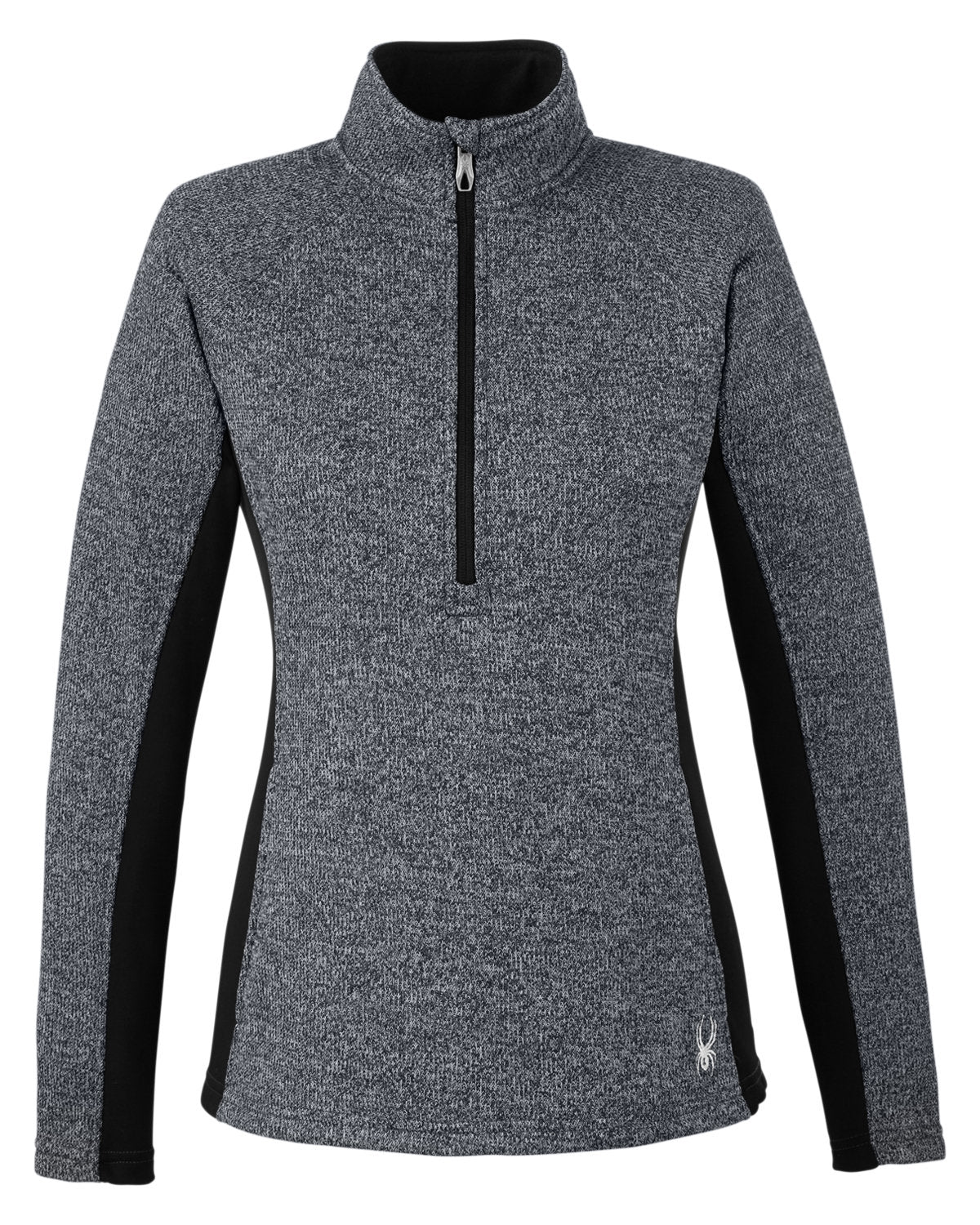 Spyder Ladies' Constant Half-Zip Sweater - Black Hthr/Blk