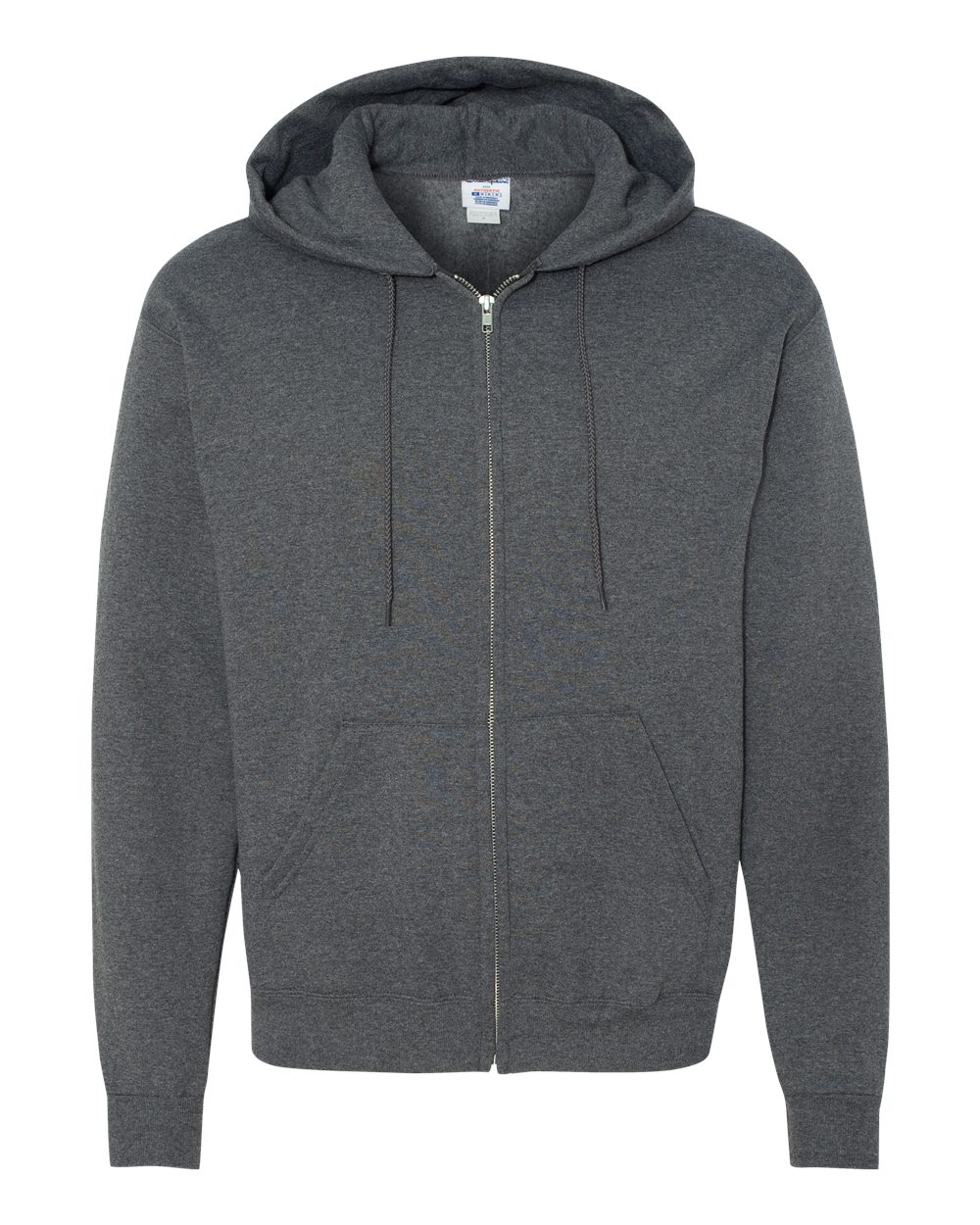 Champion Adult Powerblend® Full-Zip Hooded Sweatshirt - Charcoal Heather
