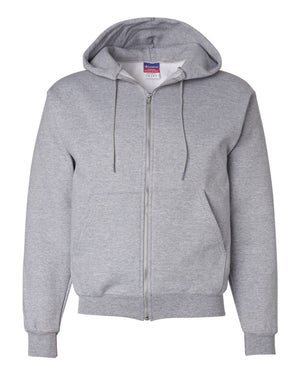 Champion Adult Powerblend® Full-Zip Hooded Sweatshirt - Light Steel