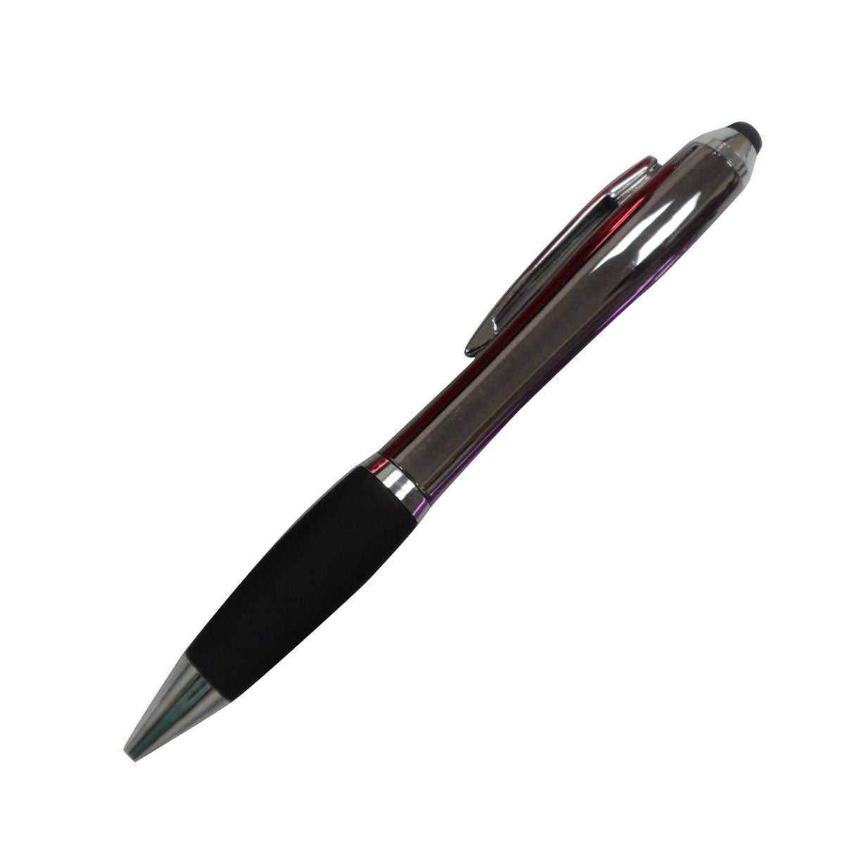 Savoy Plastic Twist Action Pen with PDA Stylus - Gun Metal
