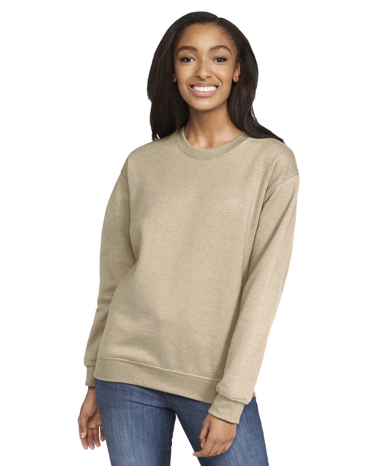 Gildan Adult Softstyle® Fleece Crew Sweatshirt - Sand