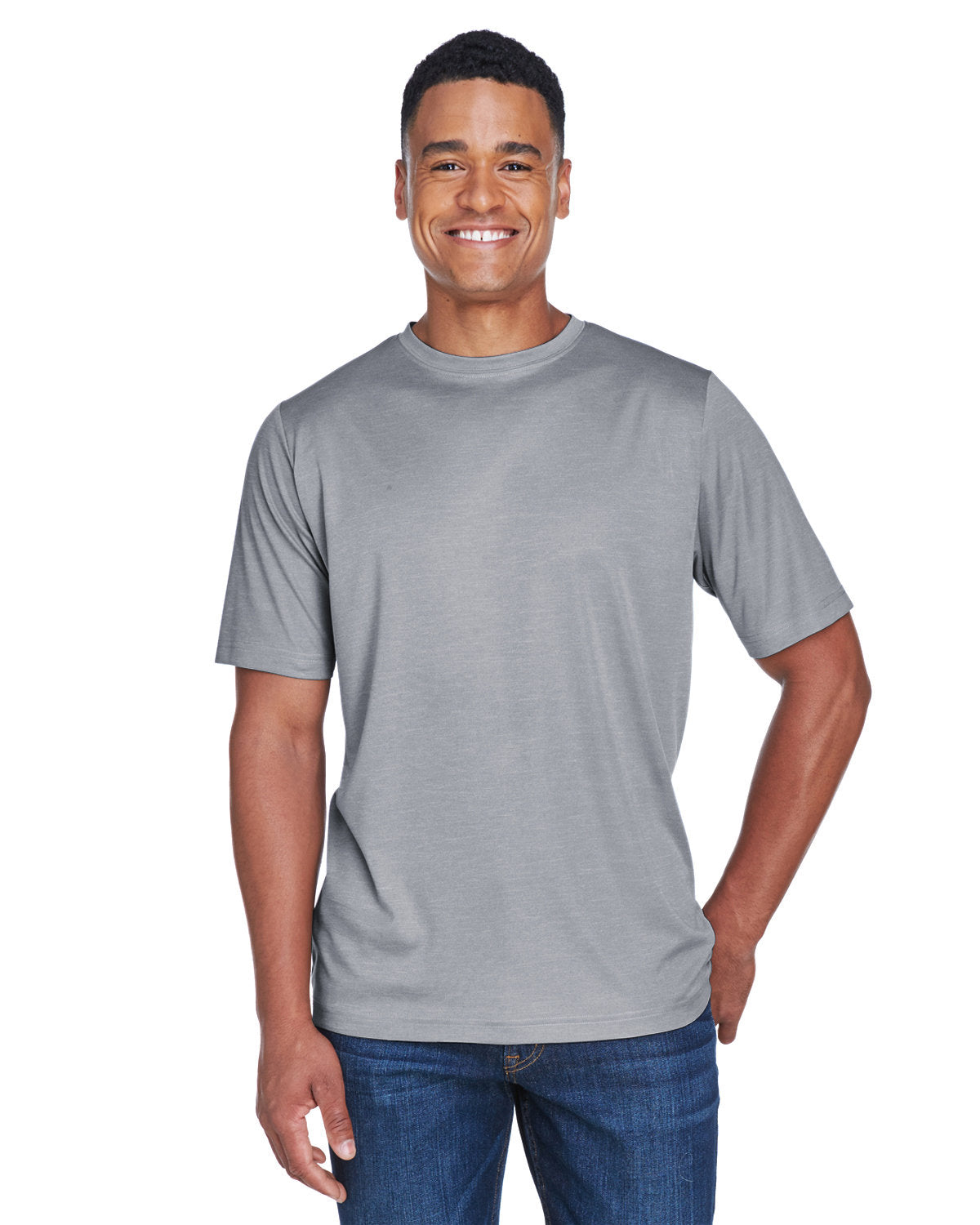 Team 365 Men's Sonic Heather Performance T-Shirt - Athletic Heather