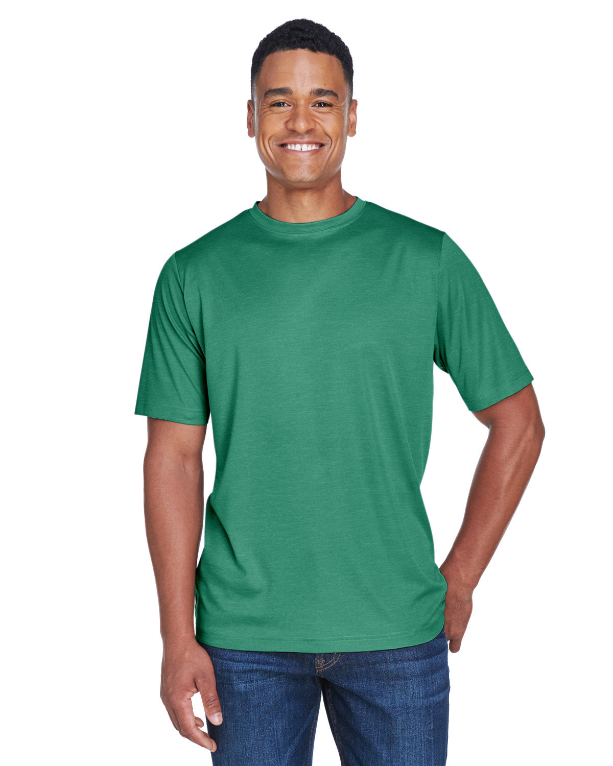 Team 365 Men's Sonic Heather Performance T-Shirt - Sp Forest Hthr
