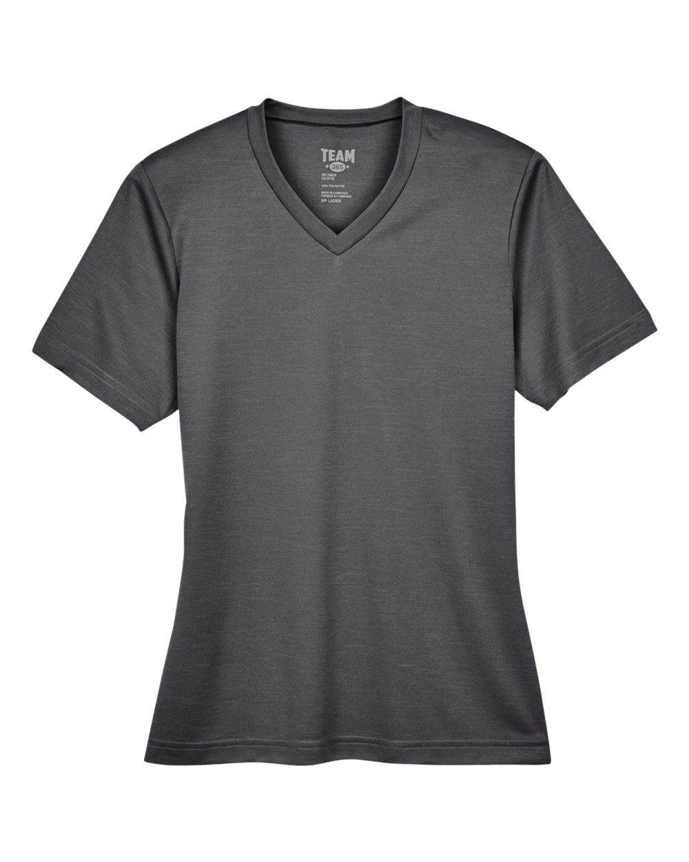 Team 365 Ladies' Sonic Heather Performance T-Shirt - Dark Grey Heather