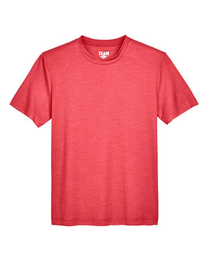 Team 365 Youth Sonic Heather Performance T-Shirt - Sport Red Heather