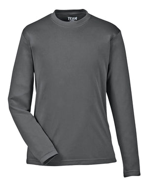 Team 365 Youth Zone Performance Long-Sleeve T-Shirt - Sport Graphite