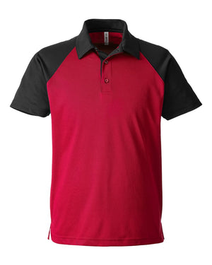 Team 365 Men's Command Snag-Protection Colorblock Polo - Sport Red/ Black