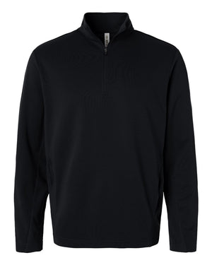 Team 365 Unisex Squad Cadet Quarter-Zip Tech Fleece Pullover - Black