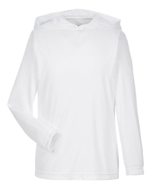 Team 365 Youth Zone Performance Hooded T-Shirt - White