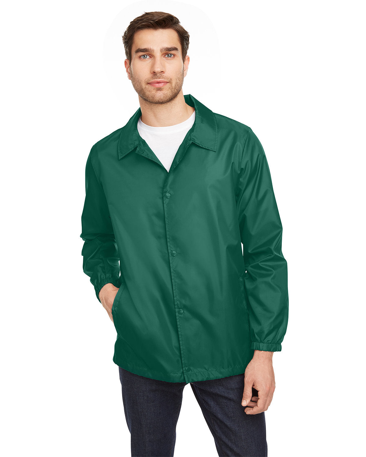 Team 365 Adult Zone Protect Coaches Jacket - Front