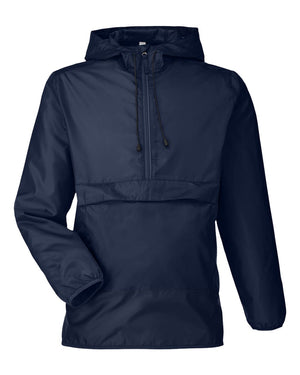 Team 365 Adult Zone Protect Packable Anorak Jacket - Sport Dark Navy