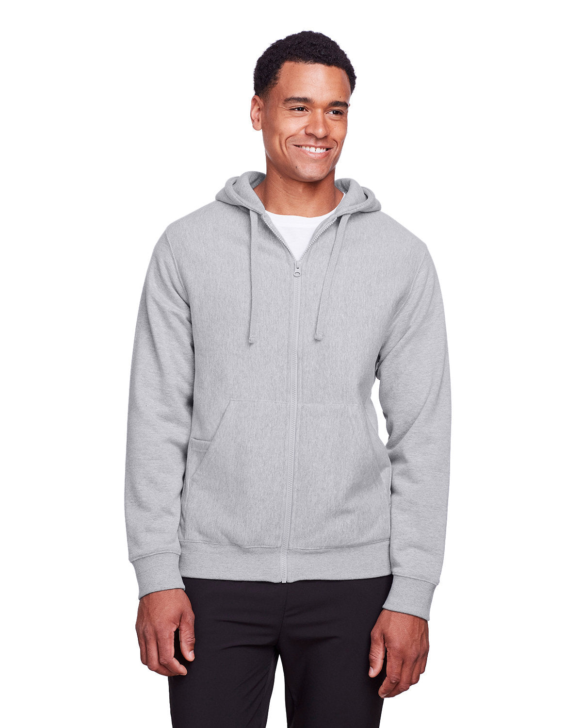 Team 365 Men's Zone HydroSport™ Heavyweight Full-Zip Hooded Sweatshirt - Athletic Heather