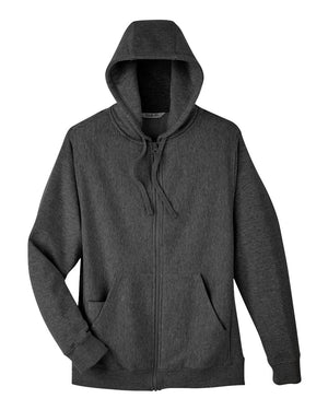 Team 365 Men's Zone HydroSport™ Heavyweight Full-Zip Hooded Sweatshirt - Dark Grey Heather