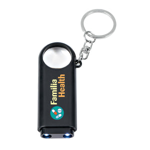 Magnifier And LED Light Key Chain