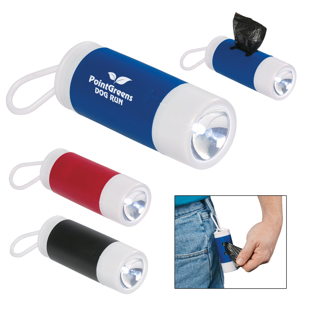 Dog Bag Dispenser With Flashlight