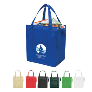 Non-Woven Insulated Shopper Tote Bag - All Colours - Royal with Imprint