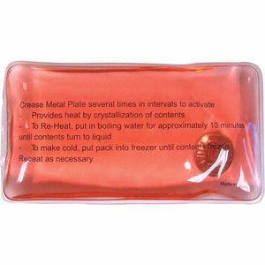 Reusable Hot And Cold Pack - Instructions on reverse