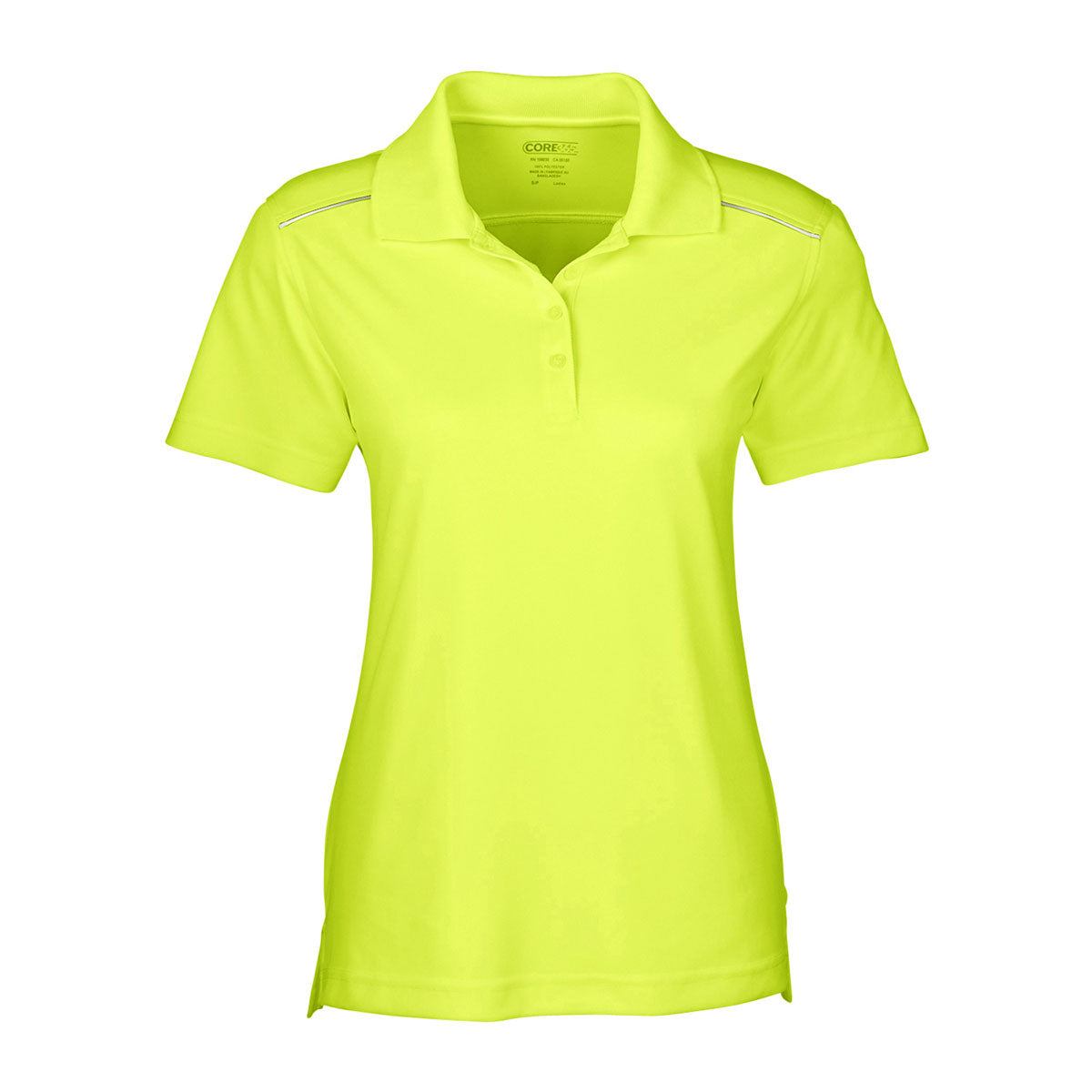 Core365 Origin Performance Pique Polo Reflective Piping - Women's